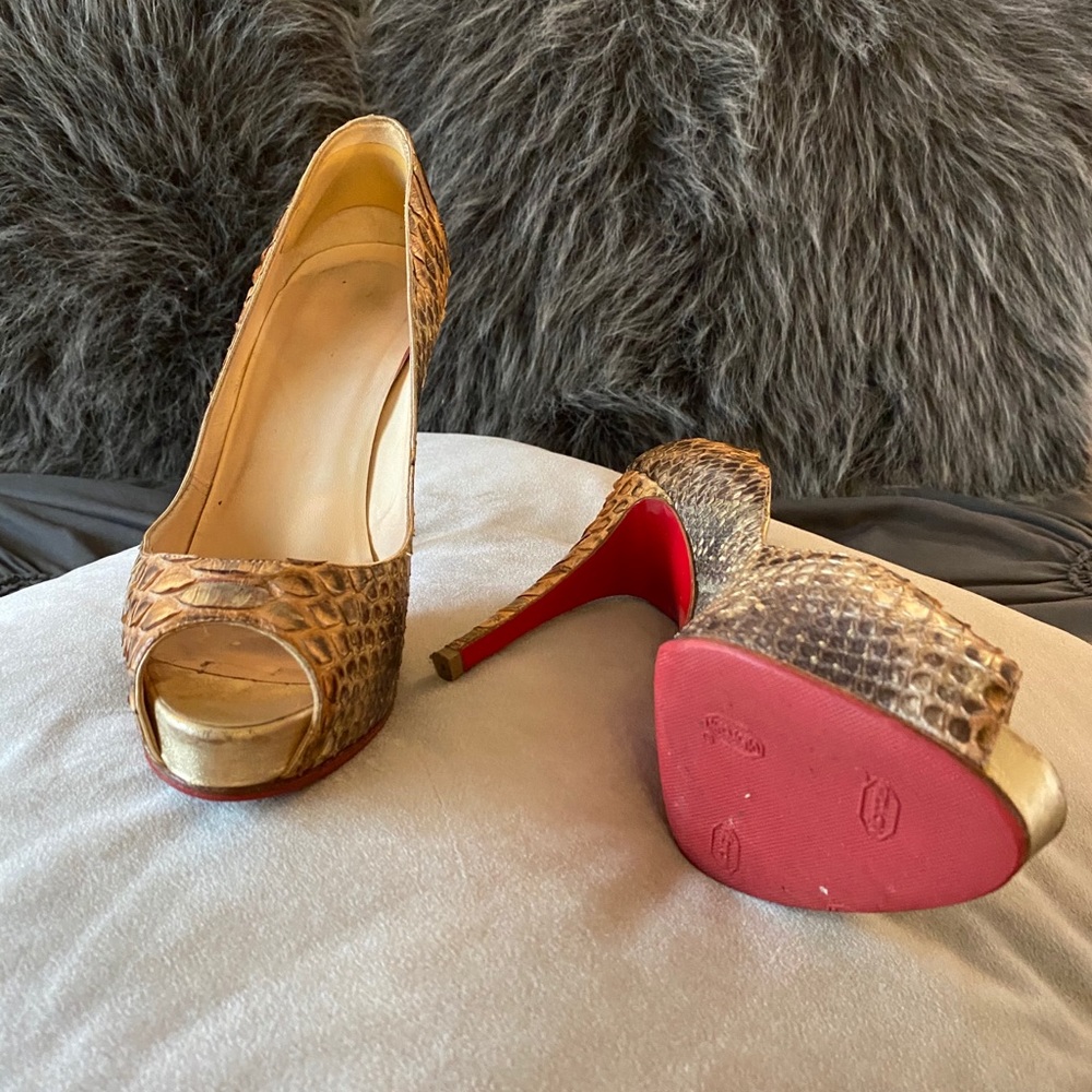 Christian Louboutin Python Platform Pumps - image 2